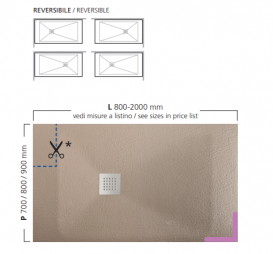 Душевой поддон Hatria Dedicato 1600x1000 мм SOLITEX палитра на выбор Y5AA