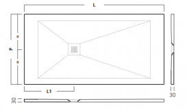 Душовий піддон Hatria Dedicato 2000x1000 мм SOLITEX палітра на вибір Y5AC