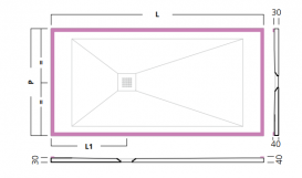 Душевой поддон Hatria Dedicato Edge 1200x700 мм SOLITEX палитра на выбор Y1JZ