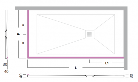 Душевой поддон Hatria Dedicato Edge L 1200x900 мм RH SOLITEX палитра на выбор Y1QM