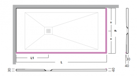 Душовий піддон Hatria Dedicato Edge L 1800x800 мм LT SOLITEX палітра на вибір Y1KX