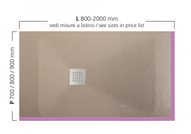 Душовий піддон Hatria Dedicato Edge L 1200x1000 мм SX/LT SOLITEX палітра на вибір Y5AJ