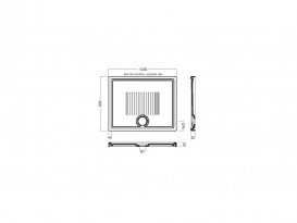 Душевой поддон Hatria LIF H3 100х80 см керамика белый с сифоном PCY1ZY01