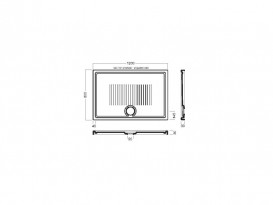 Душовий піддон Hatria LIF H3 120х80 см кераміка білий з сифоном PCY1ZX01