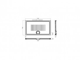 Душовий піддон Hatria LIF H3 140х70 см кераміка білий Y1ZW01