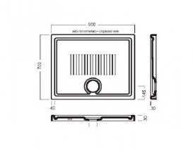 Душевой поддон Hatria LIF H3 90х70 см керамика белый Y1W101