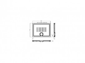 Душовий піддон Hatria LIF H3 90х70 см кераміка білий з сифоном PCY1W101