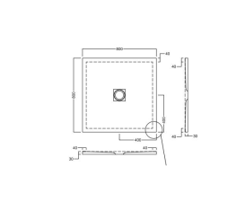 Душевой поддон Hatria Lif H3 Evo 80x80 см фаянс/пластик белый глянцевый 00Y9BK01