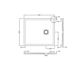Душовий піддон Hatria Lif H3 Evo 90x80 см фаянс/пластик білий глянцевий 00Y9BM01