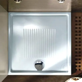 Душовий піддон Hatria Lif H3 KIT 80x80 см з сифоном фаянс білий глянцевий PBY7A901