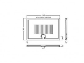 Душовий піддон Hatria LIF.RO showertrays 800x800x60 Y1DQ01