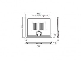 Душевой поддон Hatria LIF.RO showertrays 900x700x60 Y1DP01