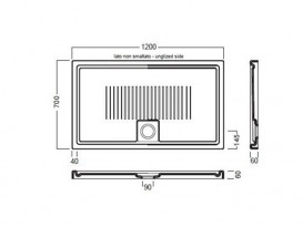 Душевой поддон Hatria LIF.ST 120х70 см антрацит A0YXMI08