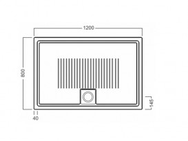 Душовий піддон Hatria LIF.ST 120х80 см білий матовий A0YXE825