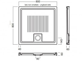 Душевой поддон Hatria LIF.ST 80х80 см белый YXEK01
