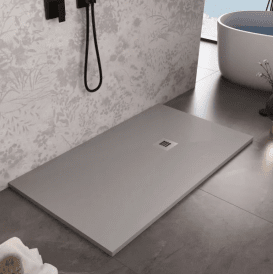 Душовий піддон Hatria Petra H3 Levigato 100x70 см з сифоном кераміка цемент PL1000700070T
