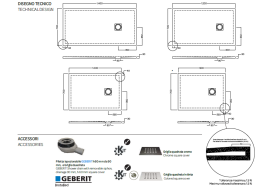 Душовий піддон Hatria Petra H3 Levigato 90x70 см з сифоном кераміка айворі PL09007001200