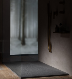 Душовий піддон Hatria Petra H3 Natural 100x80 см з сифоном кераміка білий PN10008000100