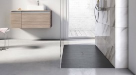 Душевой поддон из искусственного камня Roca Helios 120x90 с трапом и сифоном графит AP2014B03840120P