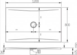 Душовий піддон Jika Cubito Pure 120х80 см сталь білий H2164200000001