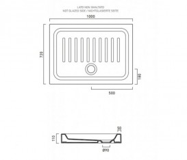Душовий піддон керамічний Catalano Base 100х72 см білий 172100N00