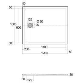 Душевой поддон Kludi Terra 100х120 см композит серо-бежевый матовый 08DW17O2