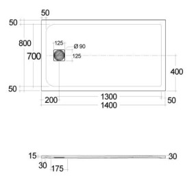 Душевой поддон Kludi Terra 80х120 см композит белый матовый 08DW0753