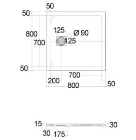 Душовий піддон Kludi Terra 80х80 см композит сіро-бежевий матовий 08DW09O2