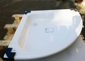 Душевой поддон Koller Pool 70x70 см полукруглый сталь белый C00C1200E