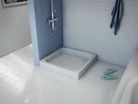 Душовий піддон Koller Pool 90x90 см квадратний сталь білий CF901200E