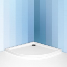 Душевой поддон Koller Pool Flat Round 90x90 см полукруглый акрил белый 8KP0116