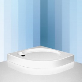 Душовий піддон Koller Pool Tahiti-P 90x90 см напівкруглий акрил білий 8KP0040