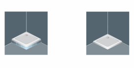 Душевой поддон Kolpa San Acro 100х80 см литой мрамор белый 560930