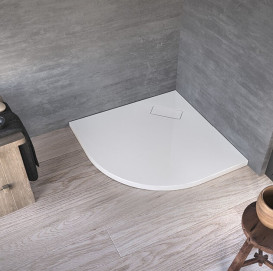 Душевой поддон Kolpa San Drop R 90х90 см/О с панелью литой санитарный акрил белый 566050