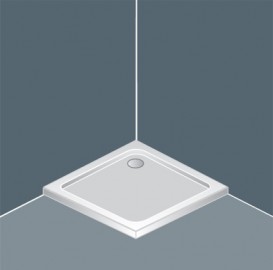 Душевой поддон Kolpa San Hora Stone 100х80 см литой мрамор белый 597260