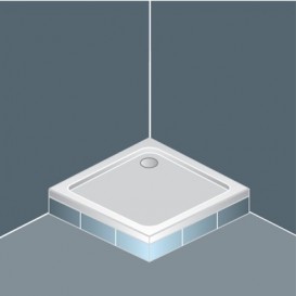 Душевой поддон Kolpa San Hora Stone 120х90 см литой мрамор антрацит 597340