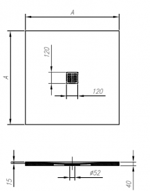 Душовий піддон Kolpa San Lavolta 120x80 см kerrock білий 561010
