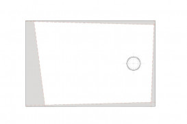 Душевой поддон Kolpa San Limbo 140х80 см вырезанный на заказ литой мрамор белый 518170