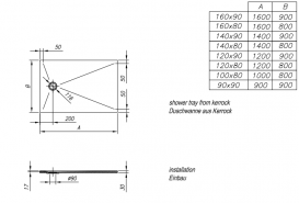 Душовий піддон Kolpa San Tello 160х80 см Kerrock білий 551040