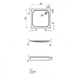 Душевой поддон Kolpa-san Trin 80x80 белый 754893
