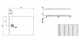 Душовий піддон Laufen Pro 100х120 см композитний матеріал Marbond бетон H2119530790001