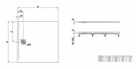 Душовий піддон Laufen Pro 140х140 см композитний матеріал Marbond антрацит H2129580780001