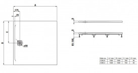 Душевой поддон Laufen Pro 150х150 см композитный материал Marbond черный H2139530800001