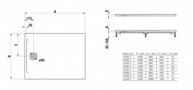 Душевой поддон Laufen Pro 80х120 см композитный материал Marbond белый H2109520000001