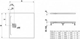 Душевой поддон Laufen Pro 80х80 см композитный материал Marbond светло-серый H2109500770001