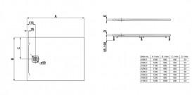 Душевой поддон Laufen Pro 90х110 см композитный материал Marbond белый H2129550000001