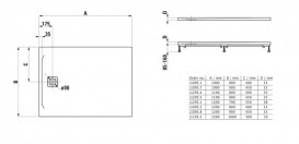 Душовий піддон Laufen Pro 90х120 см композитний матеріал Marbond бетон H2109580790001