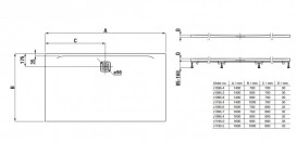Душевой поддон Laufen Pro 90х160 см композитный материал Marbond черный H2119500800001
