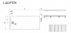 Душевой поддон Laufen Pro 90х180 см композитный материал Marbond белый H2159590000001