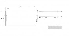 Душевой поддон Laufen Pro S 80х180 см композитный материал Marbond антрацит H2101850780001